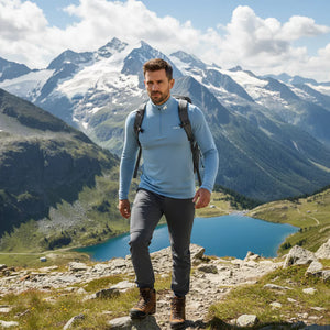 Tricou Merinos Finn Zip ML 210 Bărbați